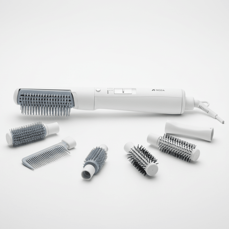 ROZIA 7 u 1 Profesionalni Fen Četka za Kosu – Njega kose – Univerzalna Bijela – slika 1