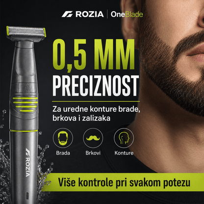 Rozia OneBlade 3-u-1 Trimer za Bradu i Tijelo – – – slika 4