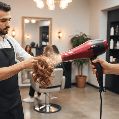 ROZIA Profesionalni Fen za Kosu 3000W – Uređaji za njegu kose – Metallic Crvena/Crna – slika 4