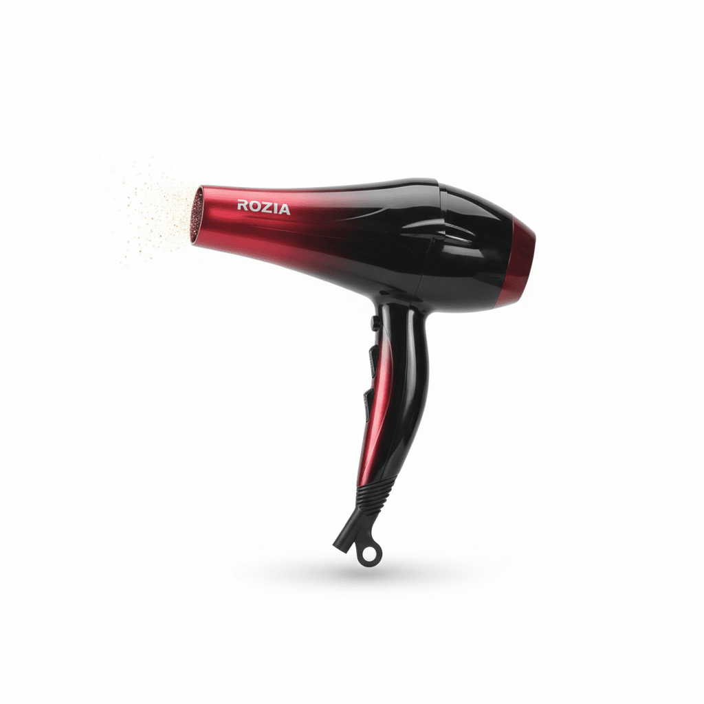 ROZIA Profesionalni Fen za Kosu 3000W – Uređaji za njegu kose – Metallic Crvena/Crna – slika 1
