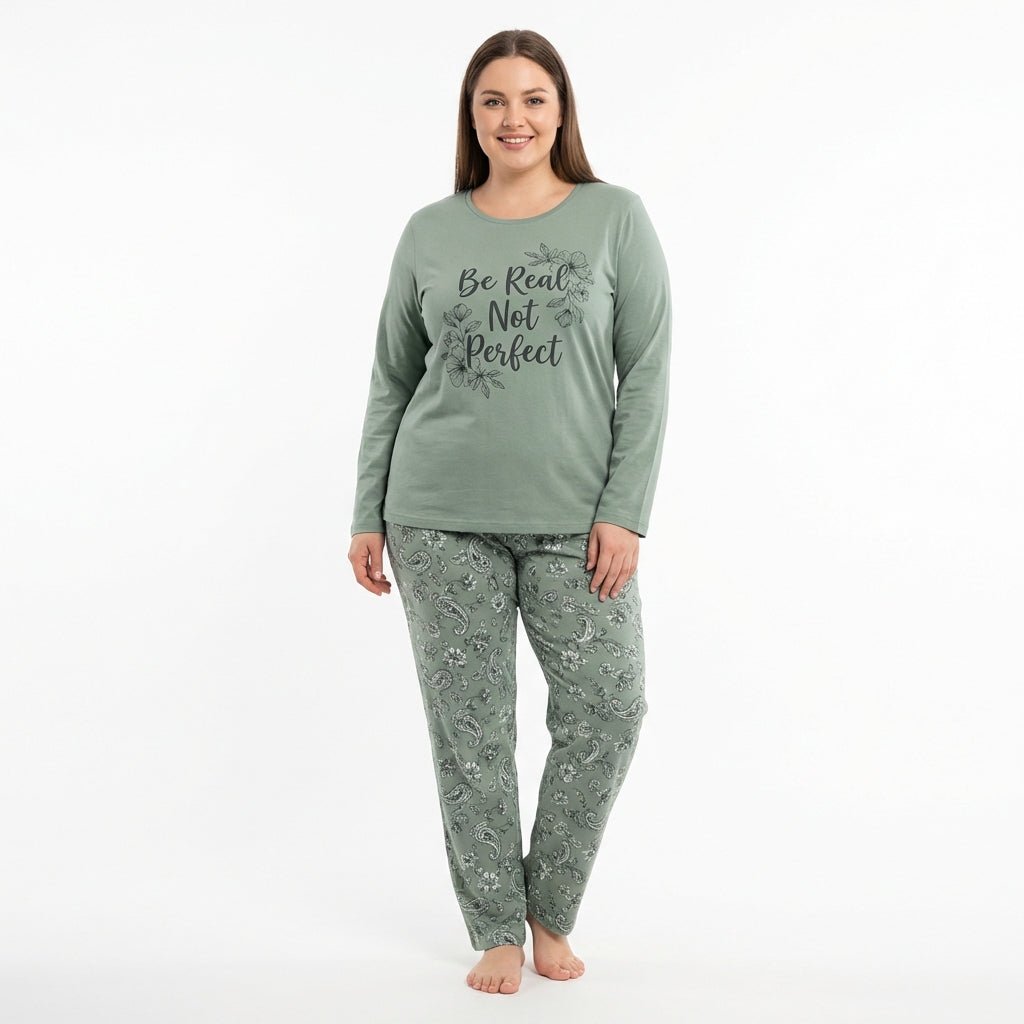 RUBINA Pidžama Set - Be Real Sage PLUS – Pidžama – 2XL – slika 1