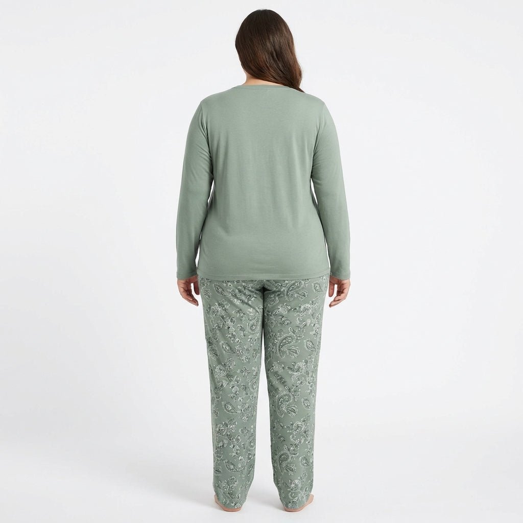 RUBINA Pidžama Set - Be Real Sage PLUS – Pidžama – 2XL – slika 4