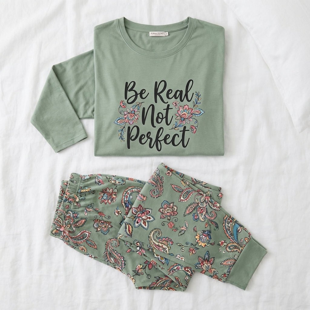 RUBINA Pidžama Set - Be Real Sage PLUS – Pidžama – 2XL – slika 5