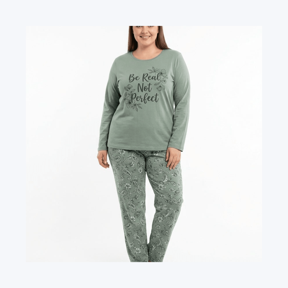 RUBINA Pidžama Set - Be Real Sage PLUS – Pidžama – 2XL – slika 3