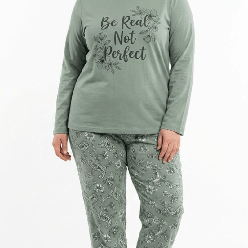 RUBINA Pidžama Set - Be Real Sage PLUS – Pidžama – 2XL – slika 2