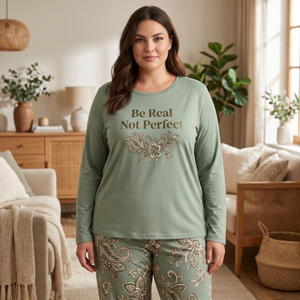 RUBINA Pidžama Set - Be Real Sage PLUS – Pidžama – 2XL – slika 6
