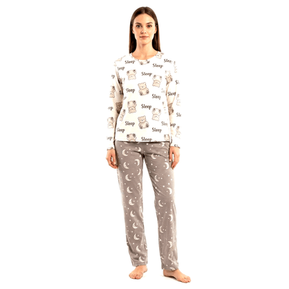 RUBINA Pidžama Set - Bear Print Cream – Pidžama – M – slika 5
