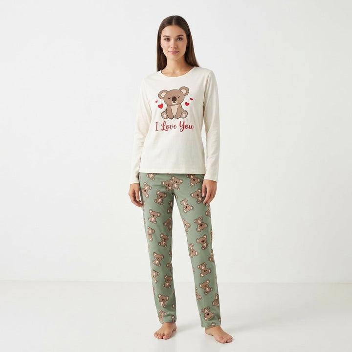 RUBINA Pidžama Set - Koala Cream