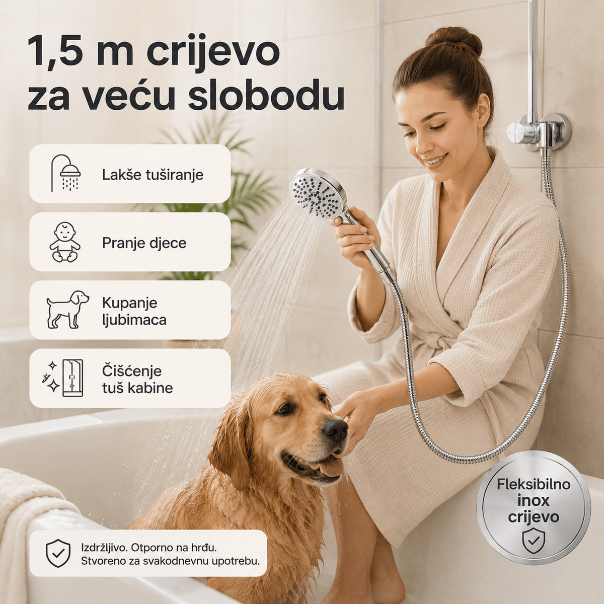 Ručni Tuš Set HOANSI 1.5 m – – – slika 7