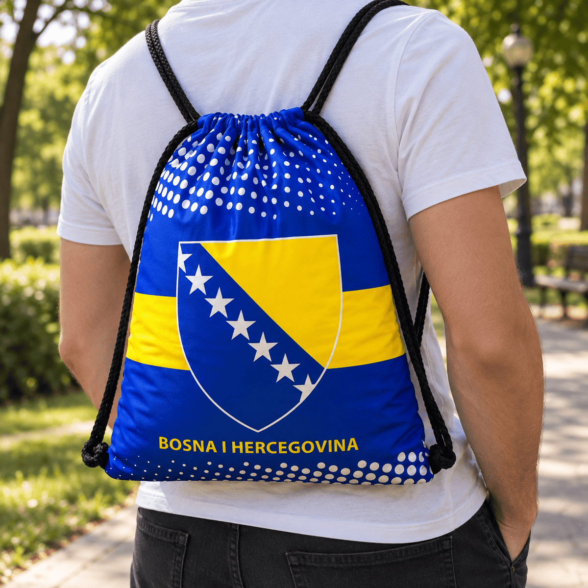 Ruksak na vezice – izbor navijačkog motiva – Ruksaci na vezice s motivima – Bosna i Hercegovina – zvijezde – slika 3