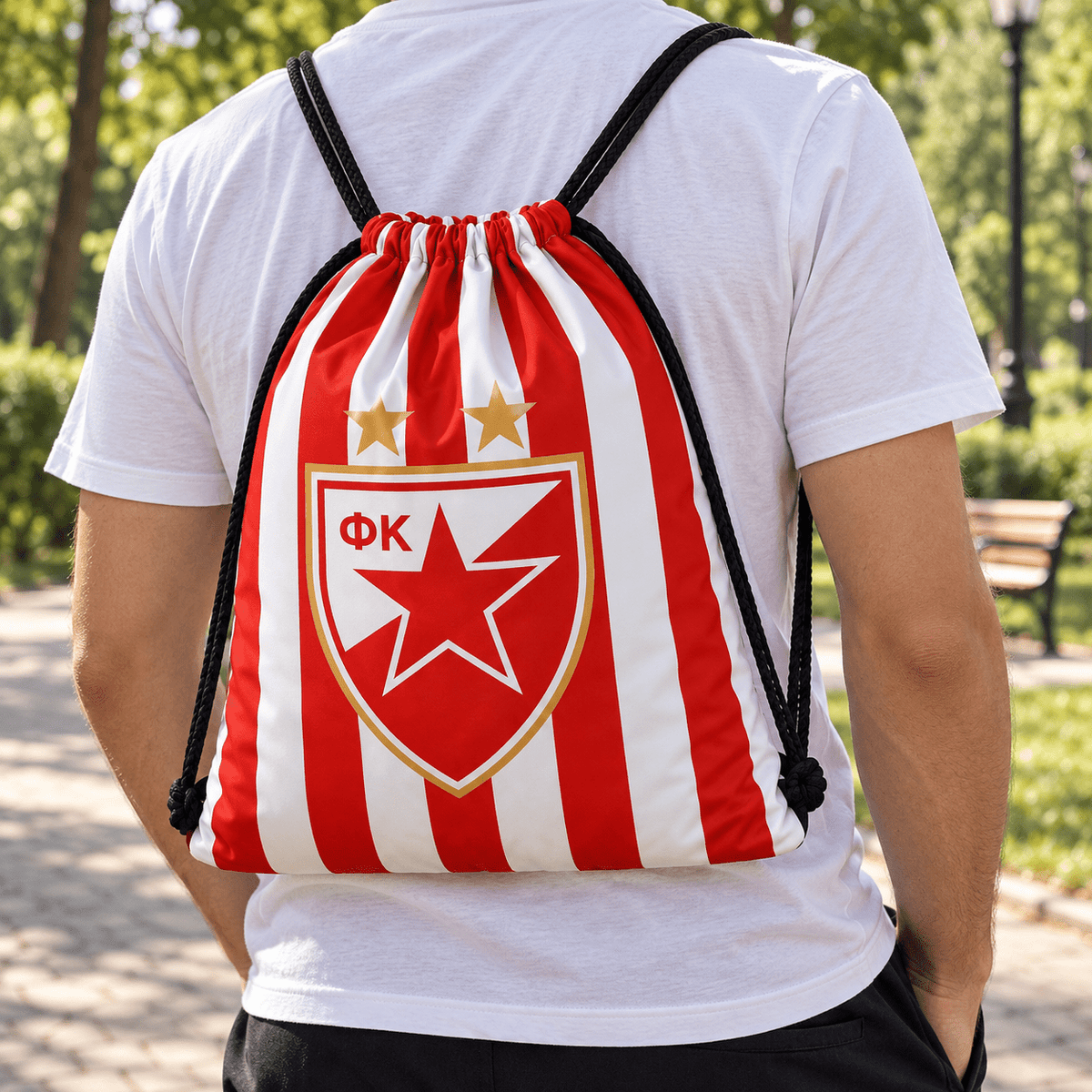 Ruksak na vezice – izbor navijačkog motiva – Ruksaci na vezice s motivima – Crvena zvezda – slika 30