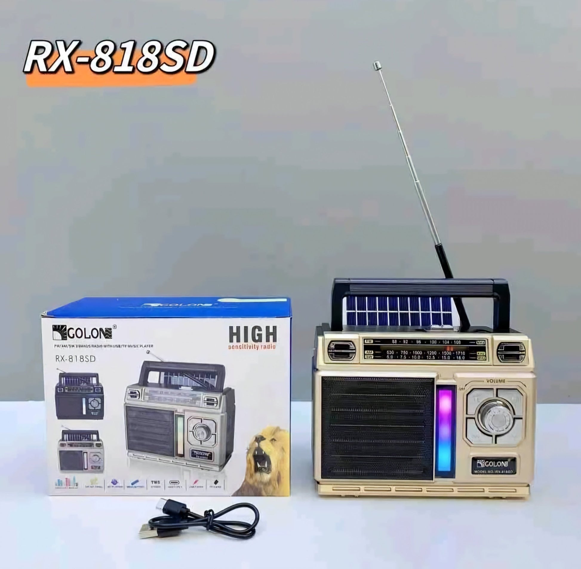 RX - 818SD Solarni Prijenosni Radio - SAMO KLIKNI