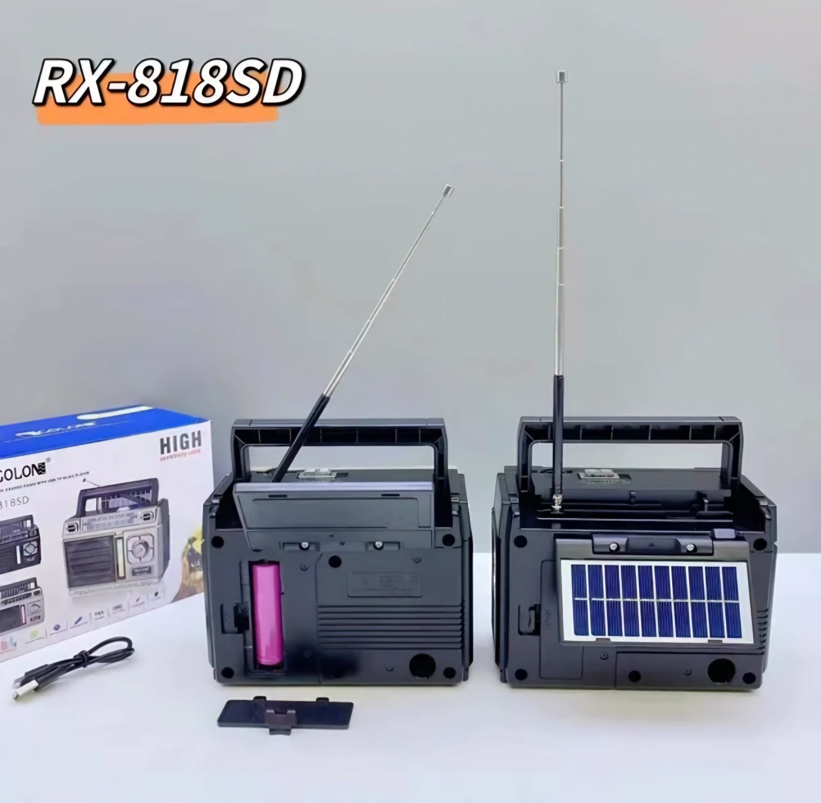 RX - 818SD Solarni Prijenosni Radio – – Crna – slika 5