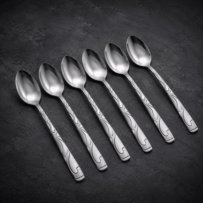 Set 6 inox kašika s ukrasnom drškom – Pribor za jelo – – slika 5