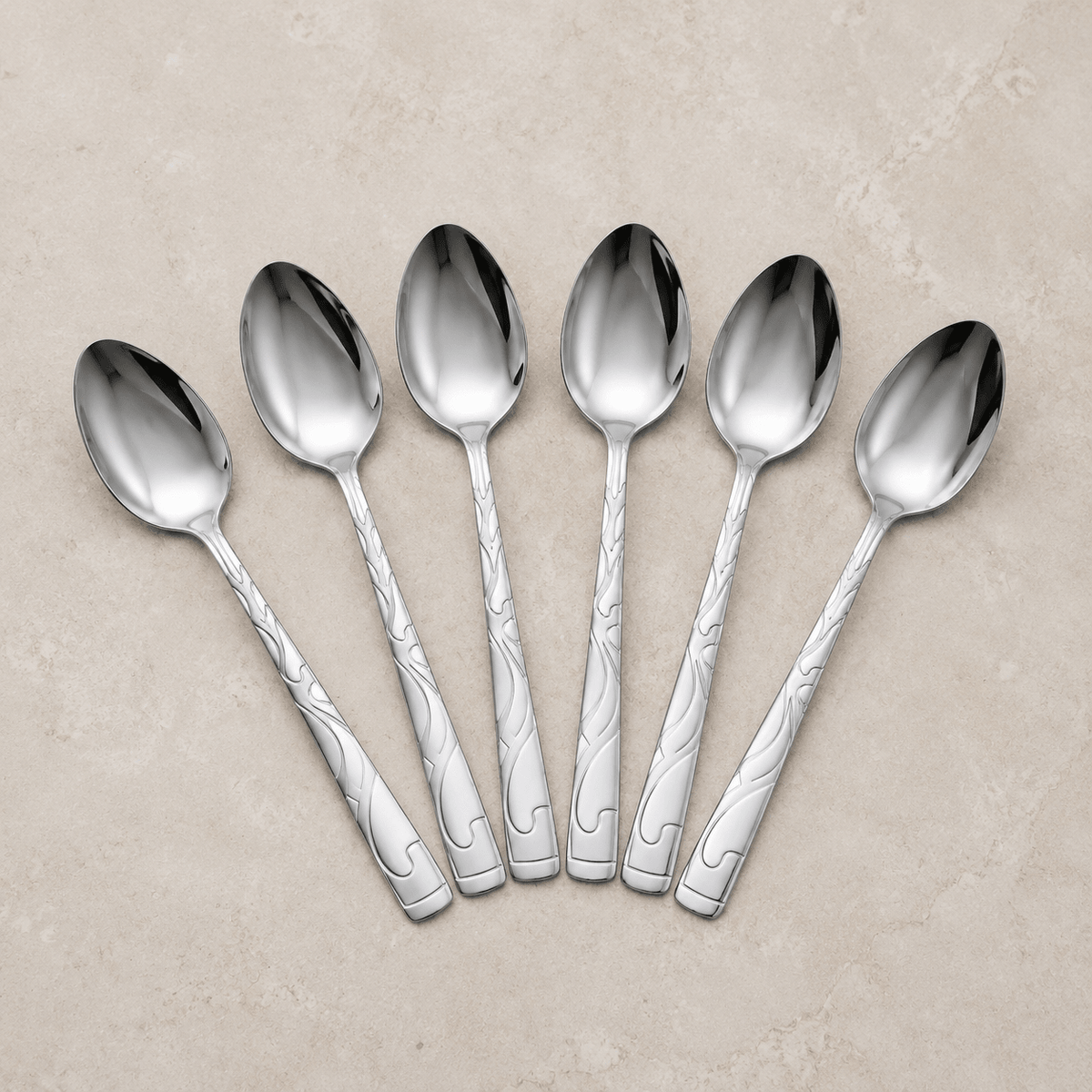 Set 6 inox kašika s ukrasnom drškom – Pribor za jelo – – slika 2