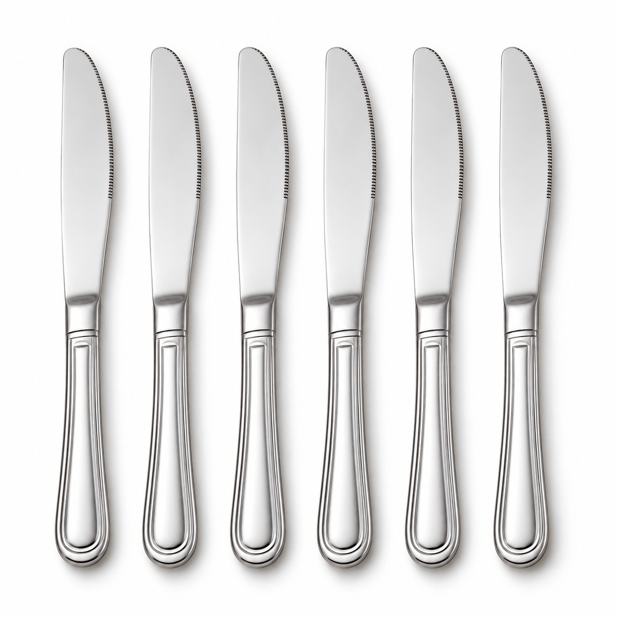 Set 6 stolnih noževa s ukrasnom drškom – 22 cm – Pribor za jelo – – slika 1