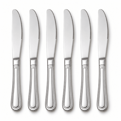 Set 6 stolnih noževa s ukrasnom drškom – 22 cm – Pribor za jelo – – slika 1