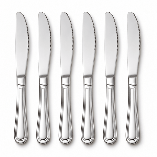 Set 6 stolnih noževa s ukrasnom drškom – 22 cm – Pribor za jelo – – slika 1