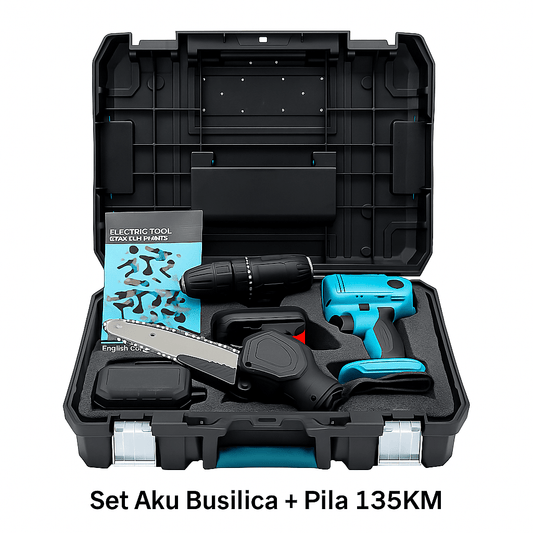 Set Aku Bušilica + Lančana Pila – – – slika 1