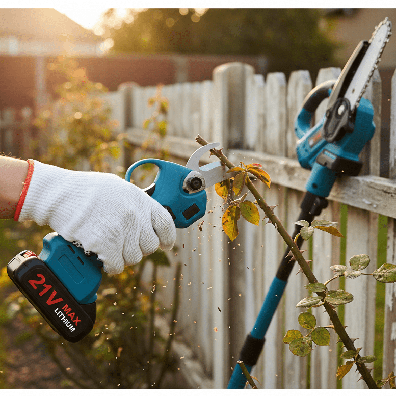 Set alata Aku pila+Aku makaze+Teleskopski Štap – – – slika 5