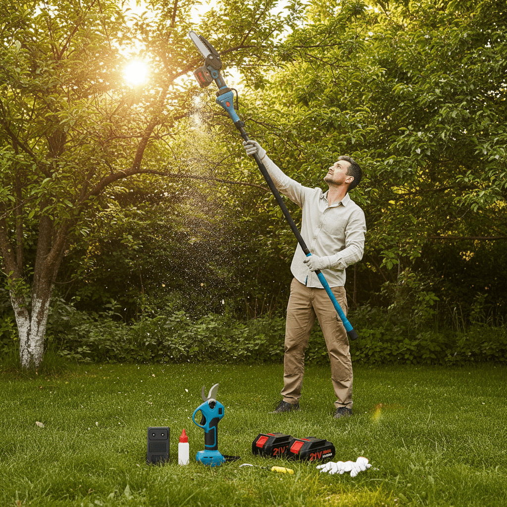 Set alata Aku pila+Aku makaze+Teleskopski Štap – – – slika 4