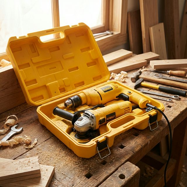 Set Električnih Alata 2 - u - 1 – Udarna Bušilica + Kutna Brusilica – Električni alati – – slika 2