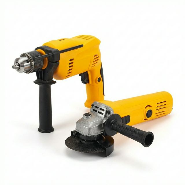 Set Električnih Alata 2 - u - 1 – Udarna Bušilica + Kutna Brusilica – Električni alati – – slika 1