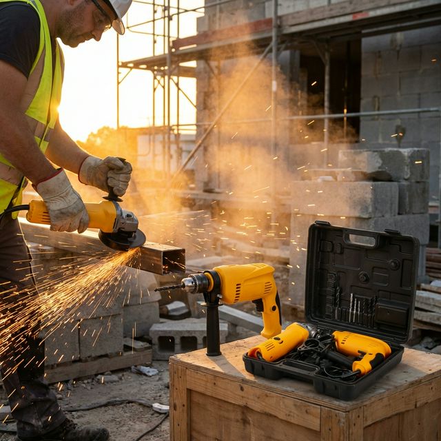 Set Električnih Alata 2 - u - 1 – Udarna Bušilica + Kutna Brusilica – Električni alati – – slika 3