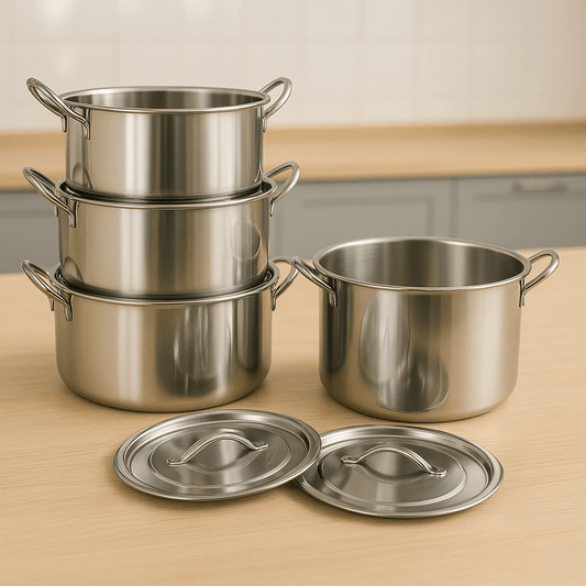 Set inox lonaca sa poklopcima (4.kom) – – – slika 1