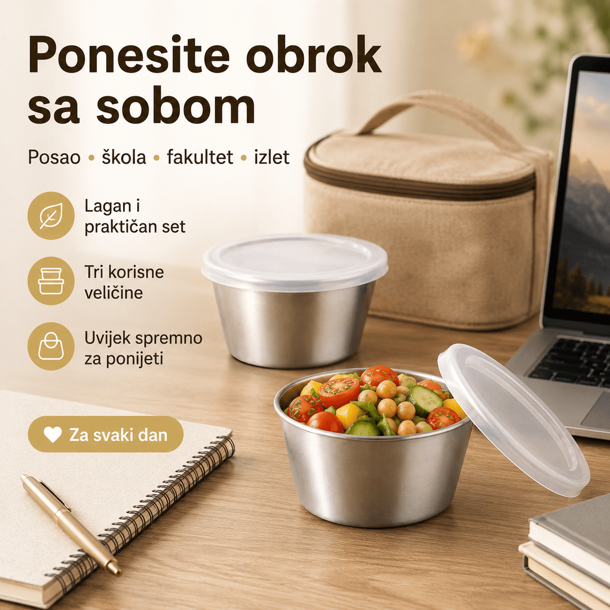 Set Inox Posuda za Pohranu Hrane – – – slika 6