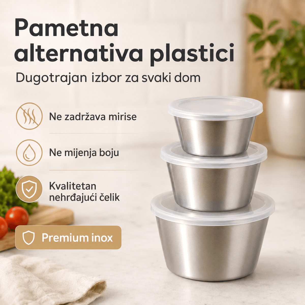 Set Inox Posuda za Pohranu Hrane – – – slika 7