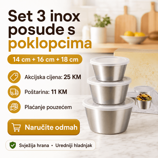 Set Inox Posuda za Pohranu Hrane – – – slika 1
