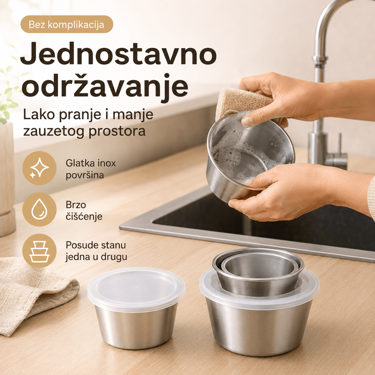 Set Inox Posuda za Pohranu Hrane – – – slika 2