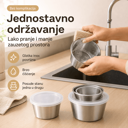 Set Inox Posuda za Pohranu Hrane – – – slika 2