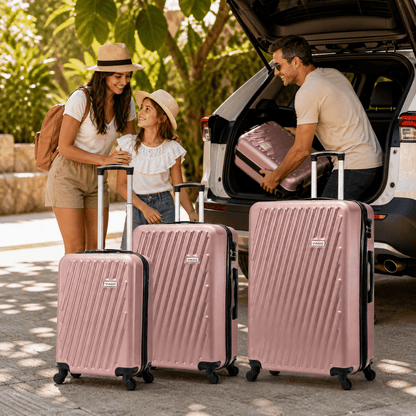 Set kofera 3 u 1 VIAGIO – – Metalic Roza – slika 14