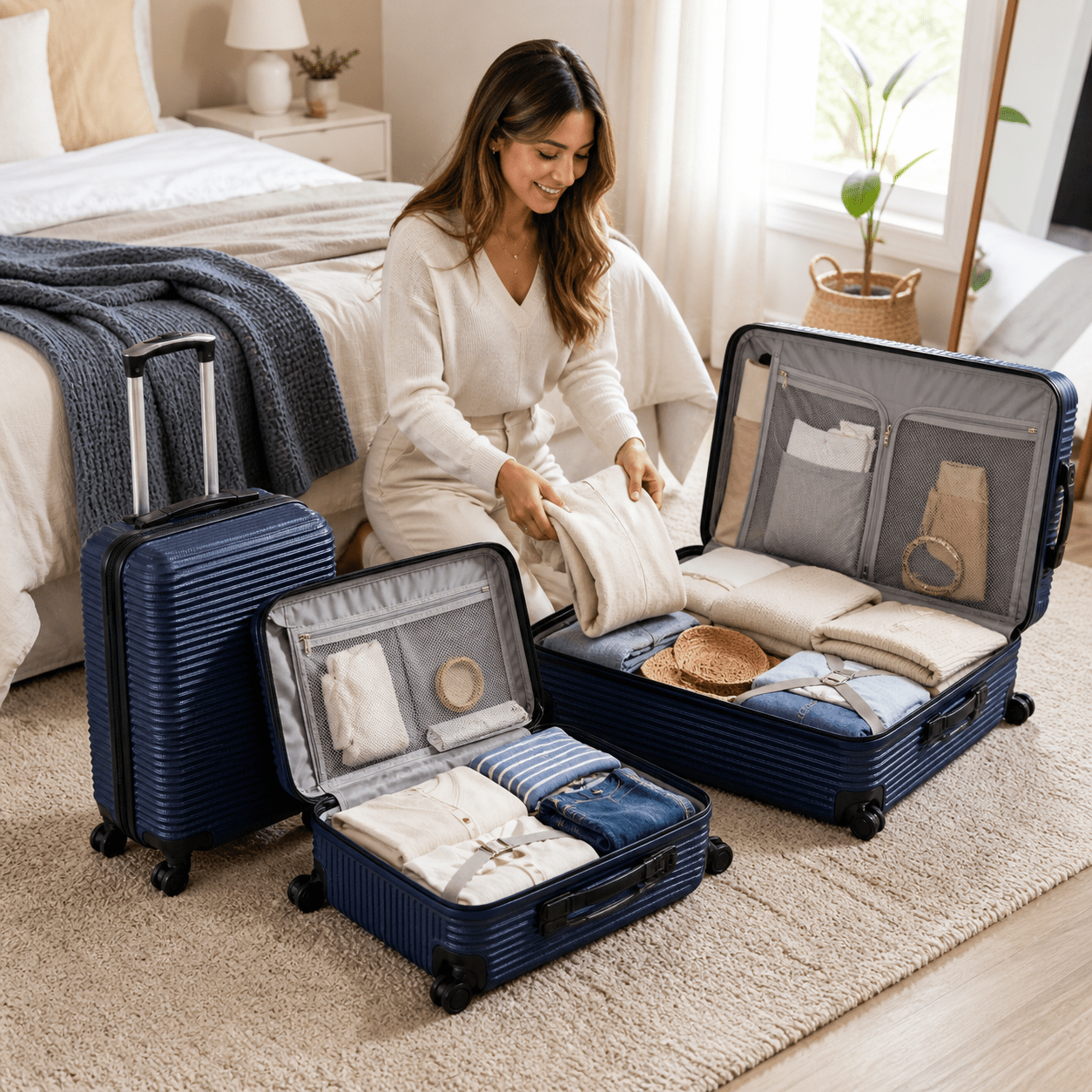 Set kofera 3 u 1 VIAGIO – – Metalic Roza – slika 8