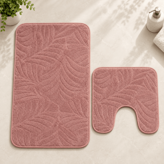 Set kupaonskih prostirki – 2 dijela, izbor modela – Setovi kupaonskih prostirki – Listići 50 × 80 cm – slika 1