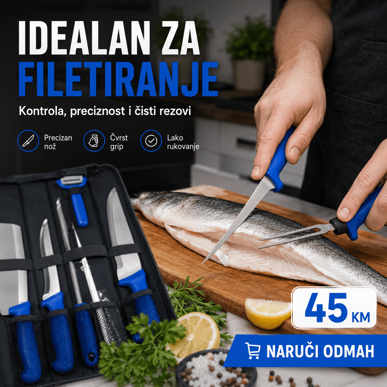 Set Mesarskih Noževa u Torbi – – – slika 5