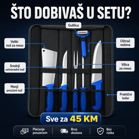 Set Mesarskih Noževa u Torbi – – – slika 2