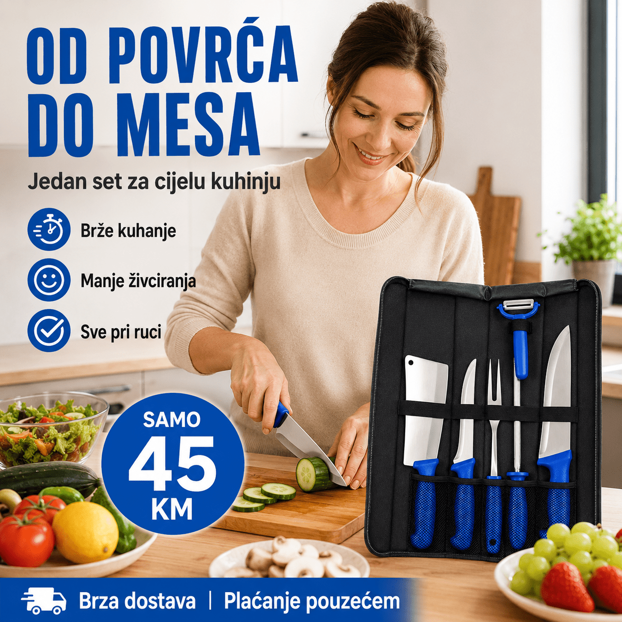 Set Mesarskih Noževa u Torbi – – – slika 7