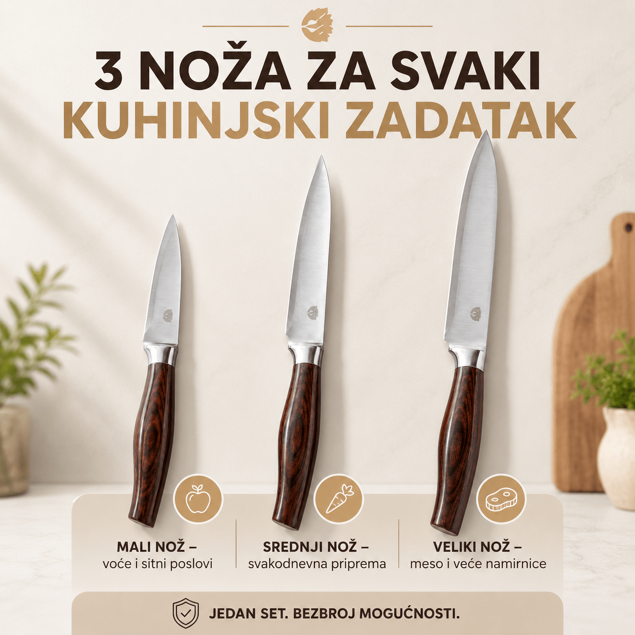 Set od 3 Kuhinjska Noža – – – slika 3