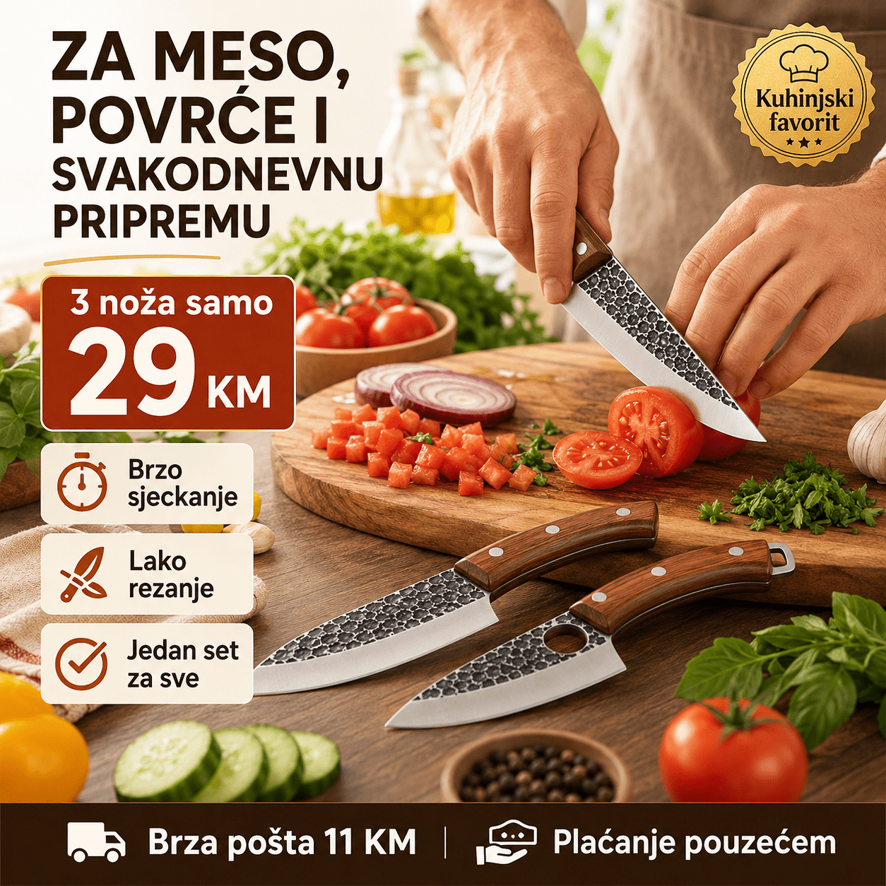 Set od 3 Kuhinjska Noža – – – slika 3