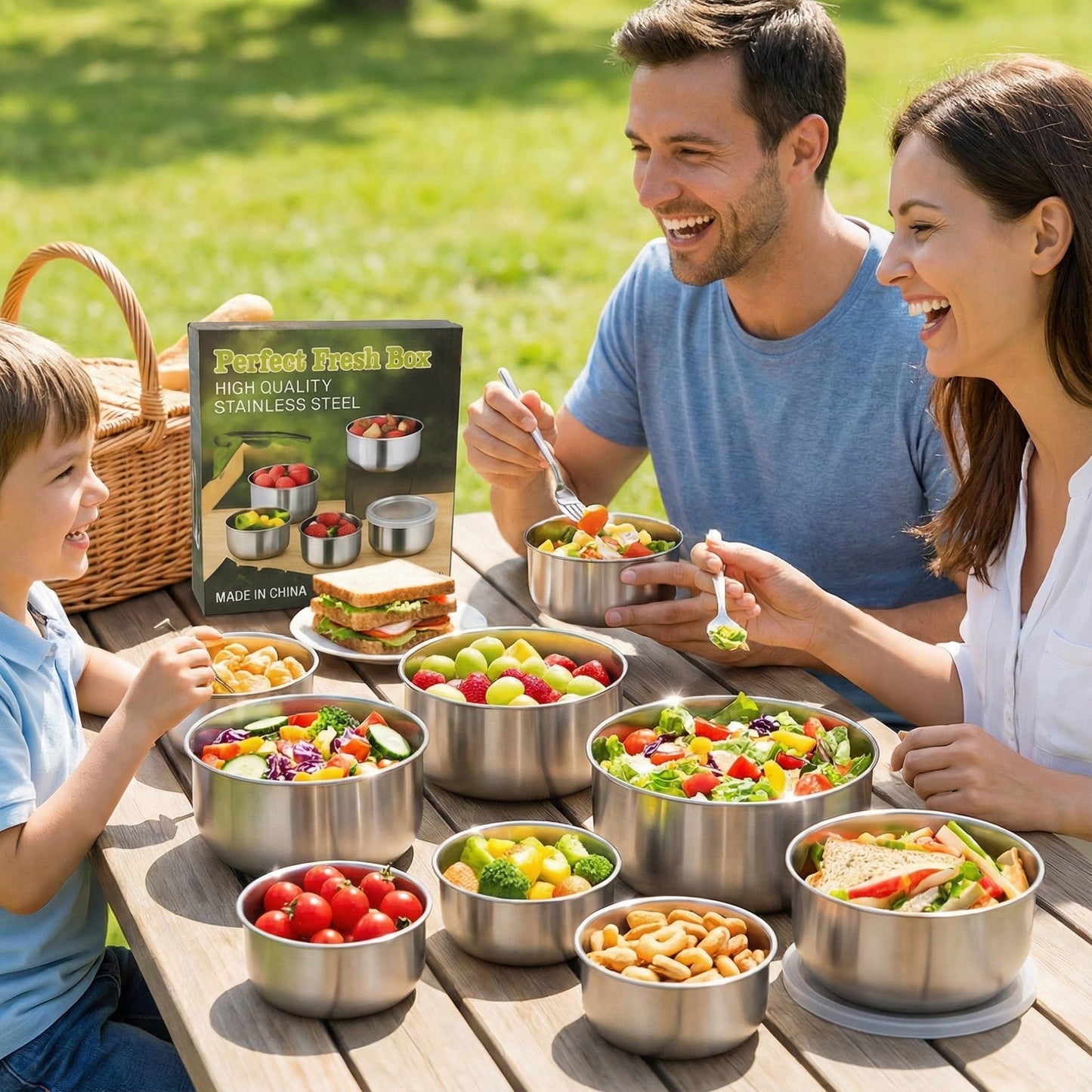 Set od 5 Inox Posuda s Poklopcima - SAMO KLIKNI