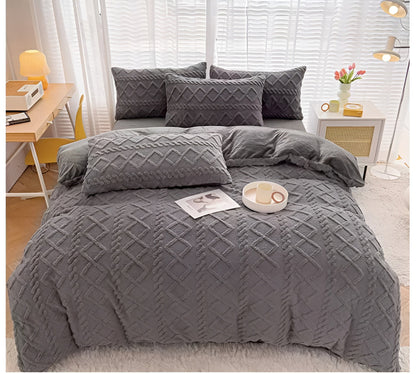 Set Posteljine Velvet Dreams – – Tamno Siva – slika 1