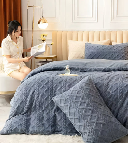 Set Posteljine Velvet Dreams – – Svijetlo Siva – slika 6