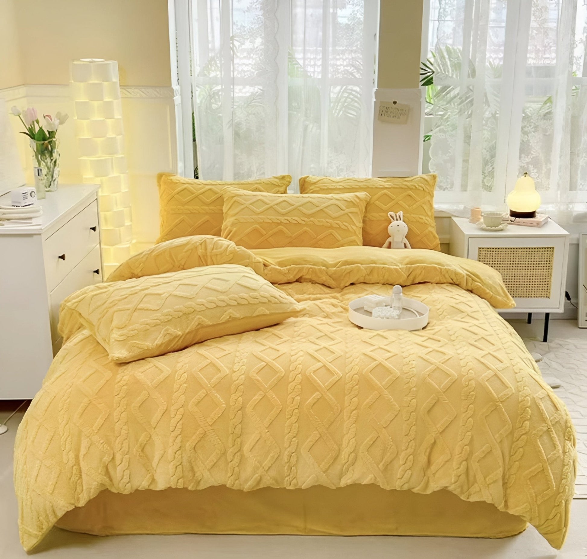Set Posteljine Velvet Dreams – – Žuta – slika 7