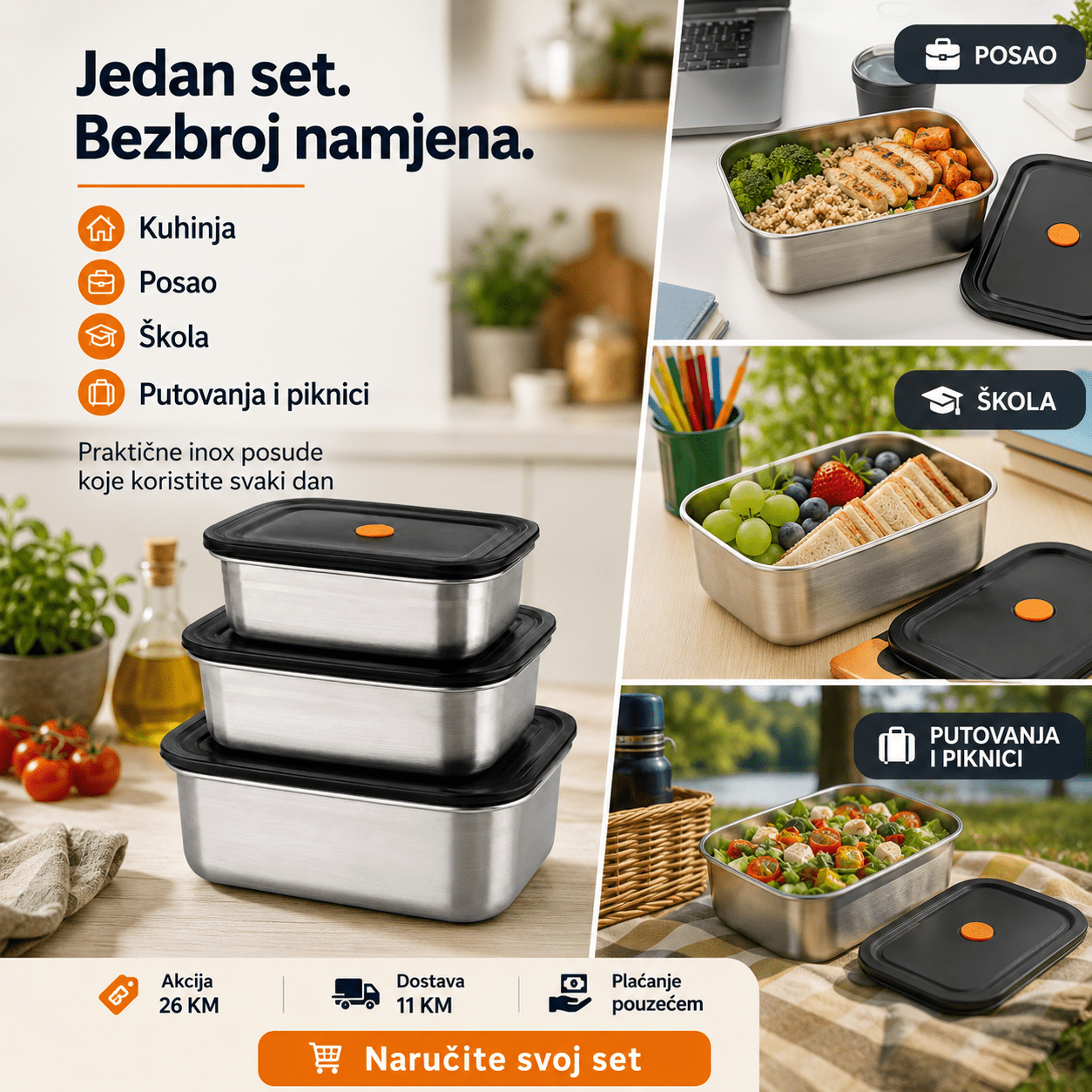 Set Posuda za Čuvanje Hrane – – – slika 3