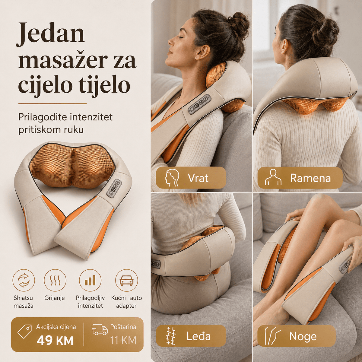 Shiatsu masažer – – – slika 3