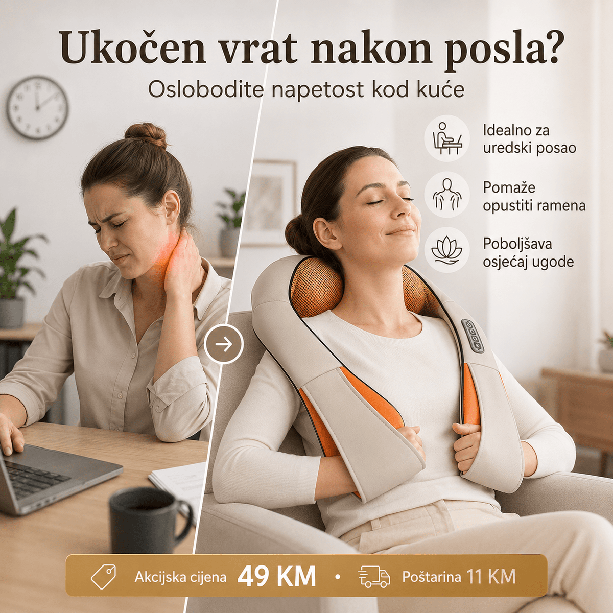 Shiatsu masažer – – – slika 2