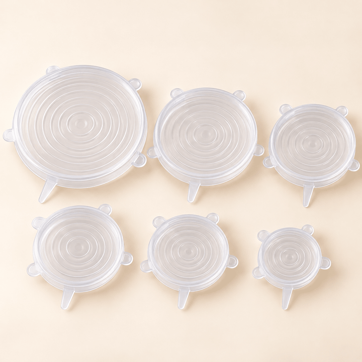 Silikonski rastezljivi poklopci – set od 6
